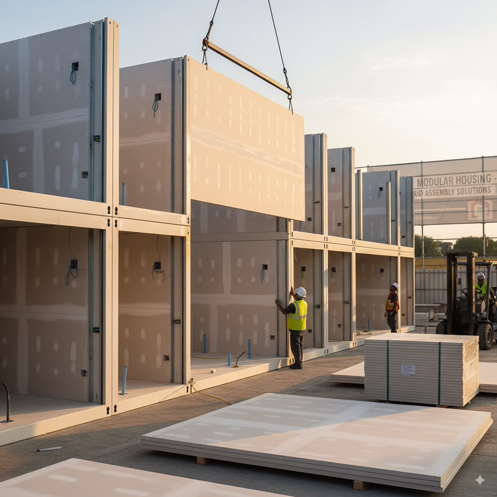 Modular construction Drywall